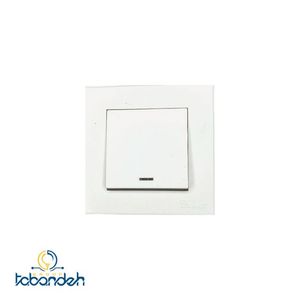 کلید تک پل BEKER مدل آسان سفید با قاب سفید